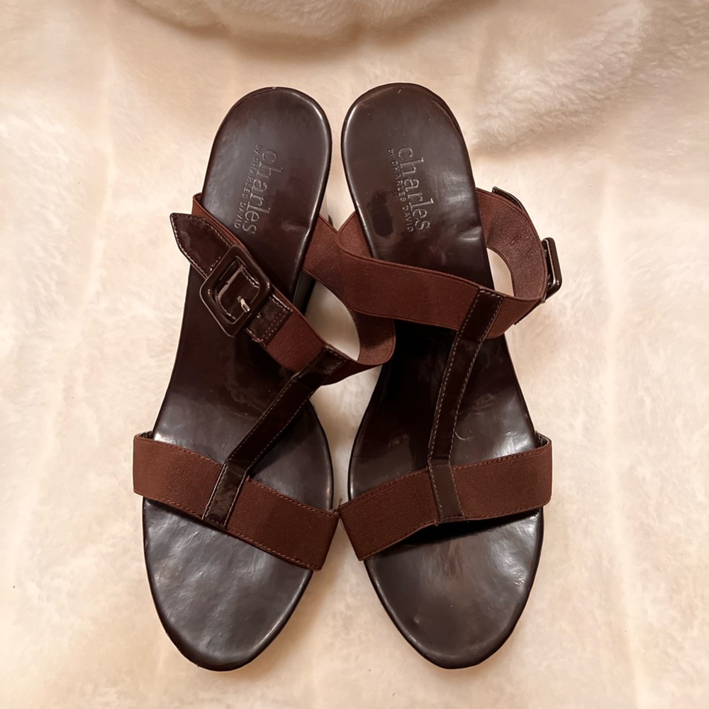 🤎🤎PRICE DROP🤎🤎 Brown Charlie by Charles David 5 inch Wedges
